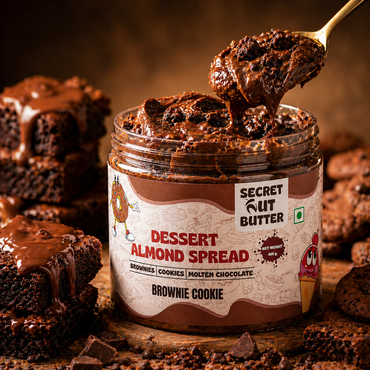 Brownie Cookie Dessert Almond Butter