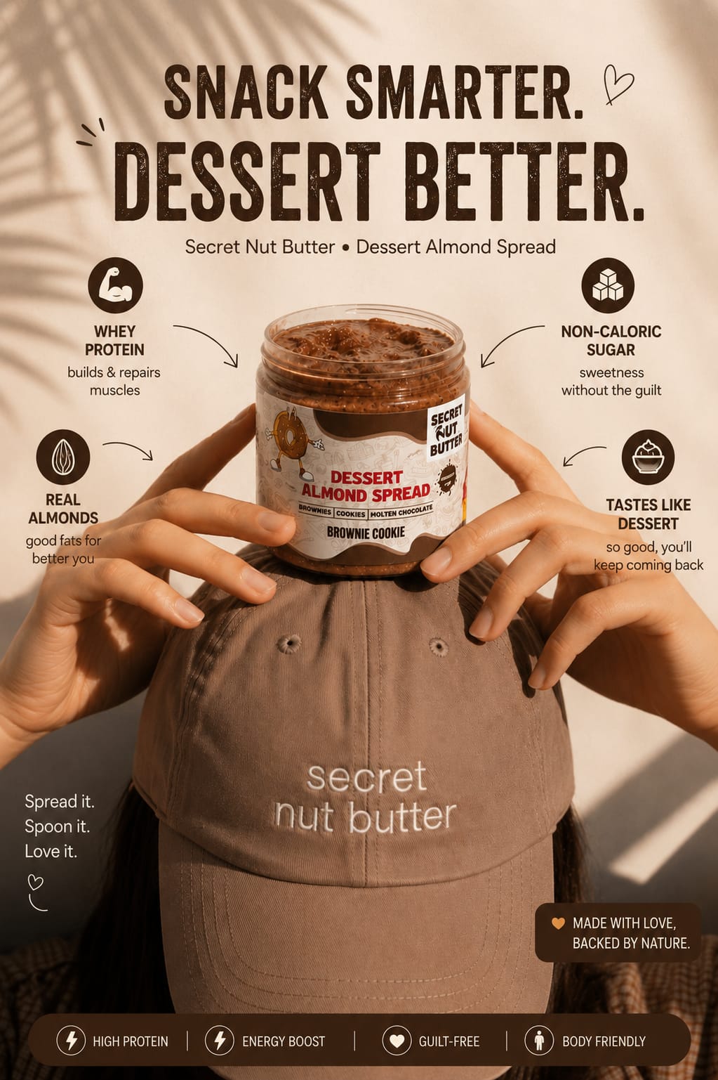 Brownie Cookie Dessert Almond Butter